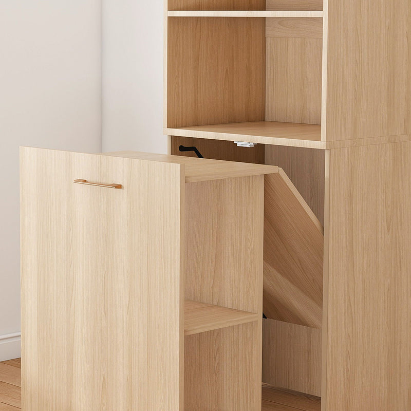 Stretchable Office Desk With Storage Shelves And Mobile Wheels by HouseOfZazla