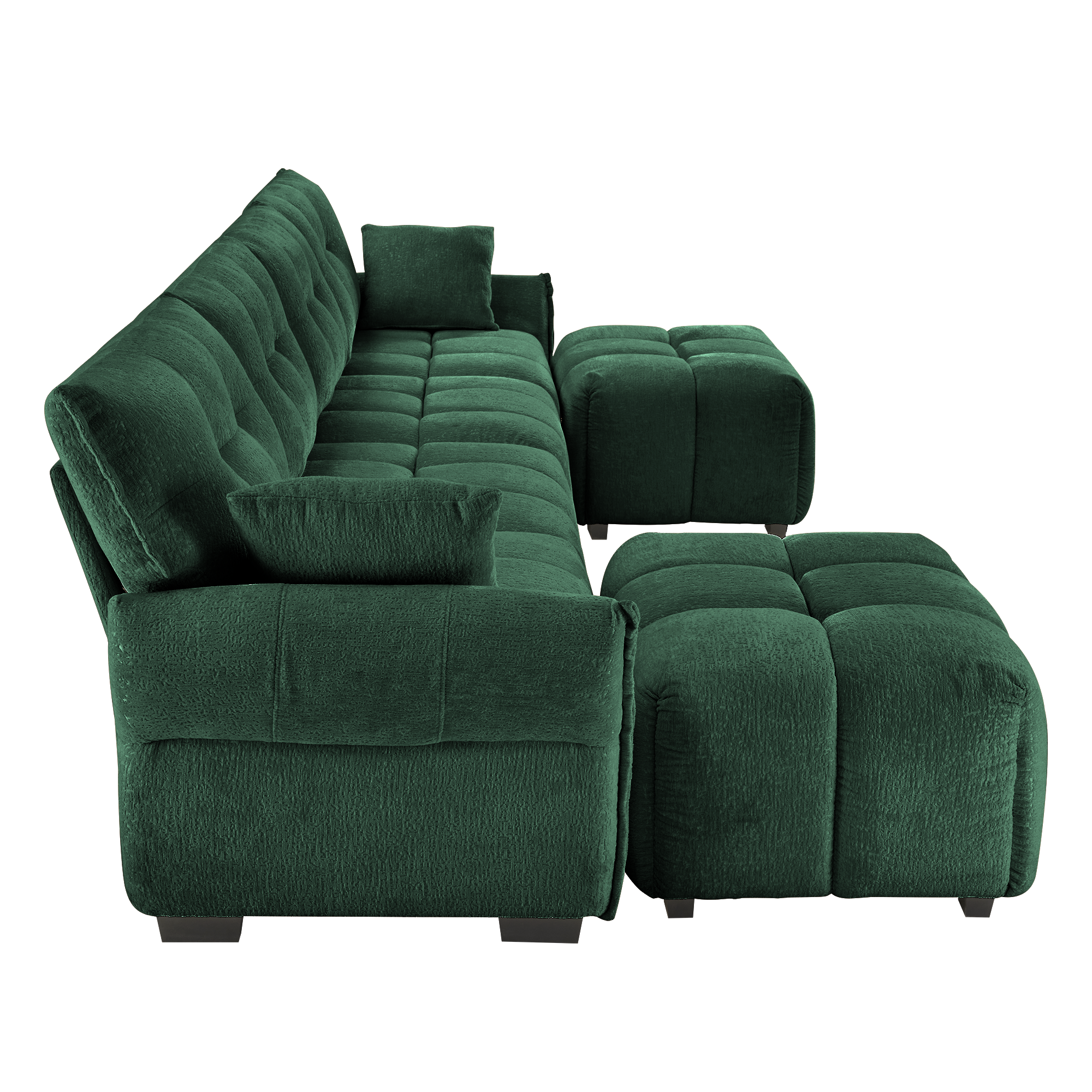 4-Seater Sofa Set with 2 Ottomans by HouseOfZazla