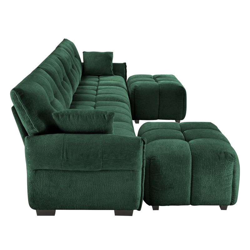4-Seater Sofa Set with 2 Ottomans by HouseOfZazla