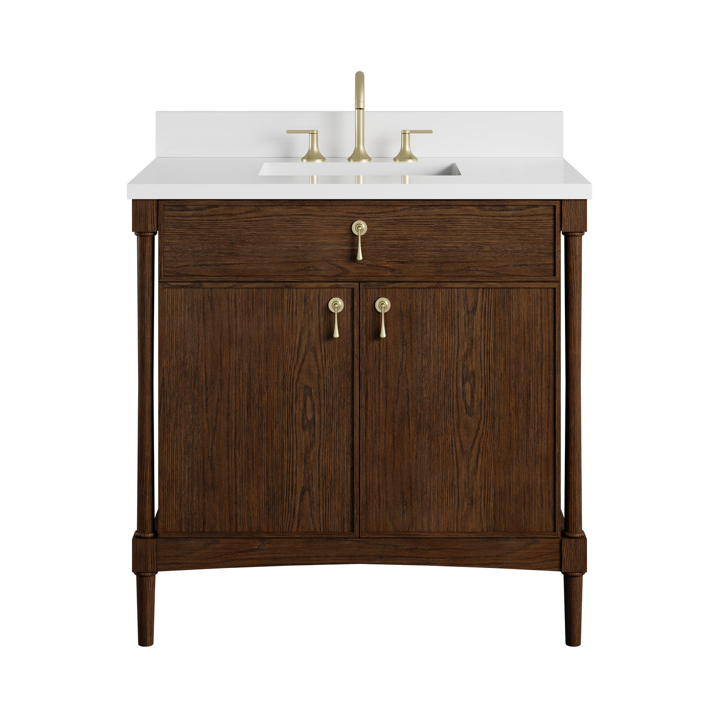 James Martin Kinnsden 36" Single Bathroom Vanity, Sable Oak, view 30