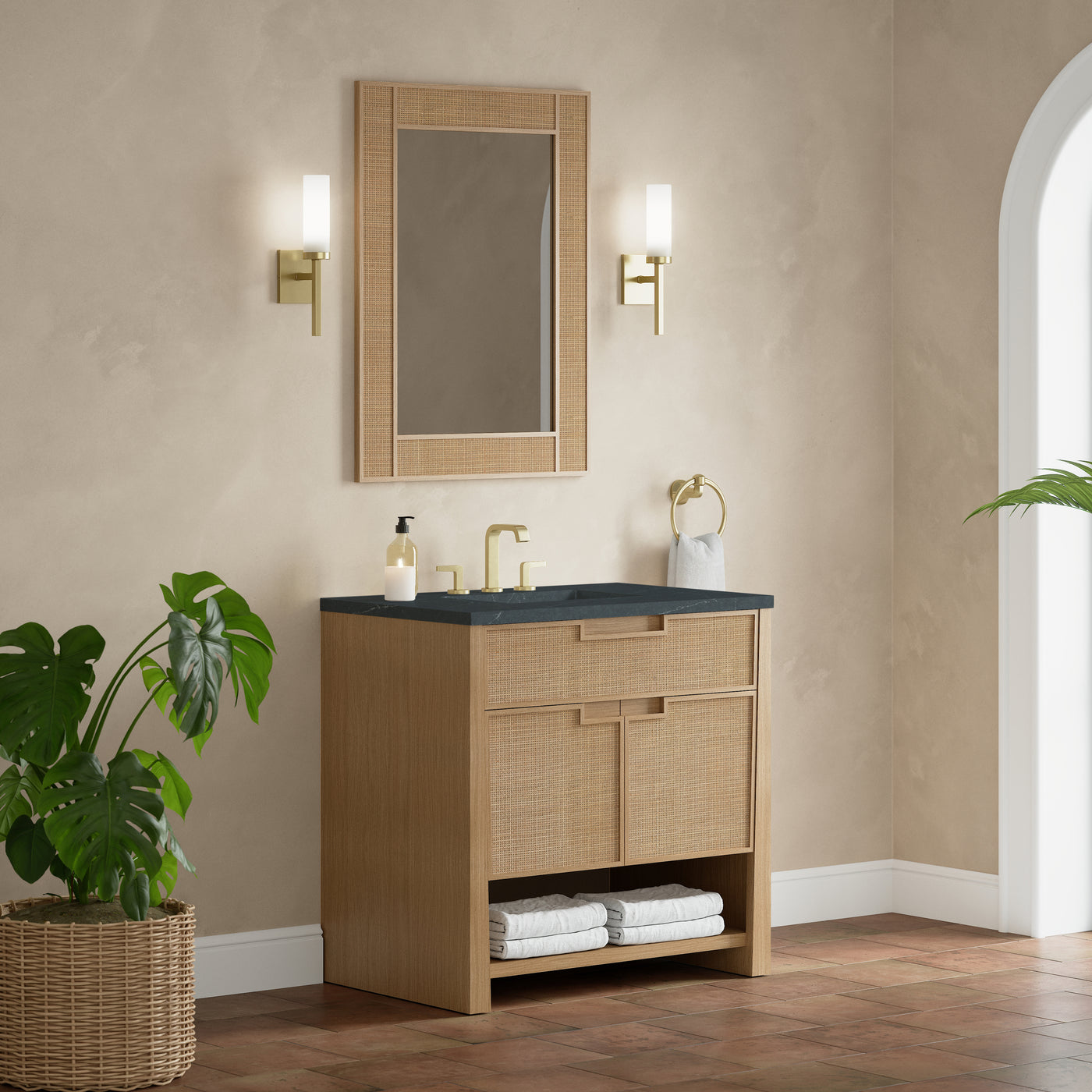 James Martin Solene 36" Single Bathroom Vanity, Seaside Oak, view 33