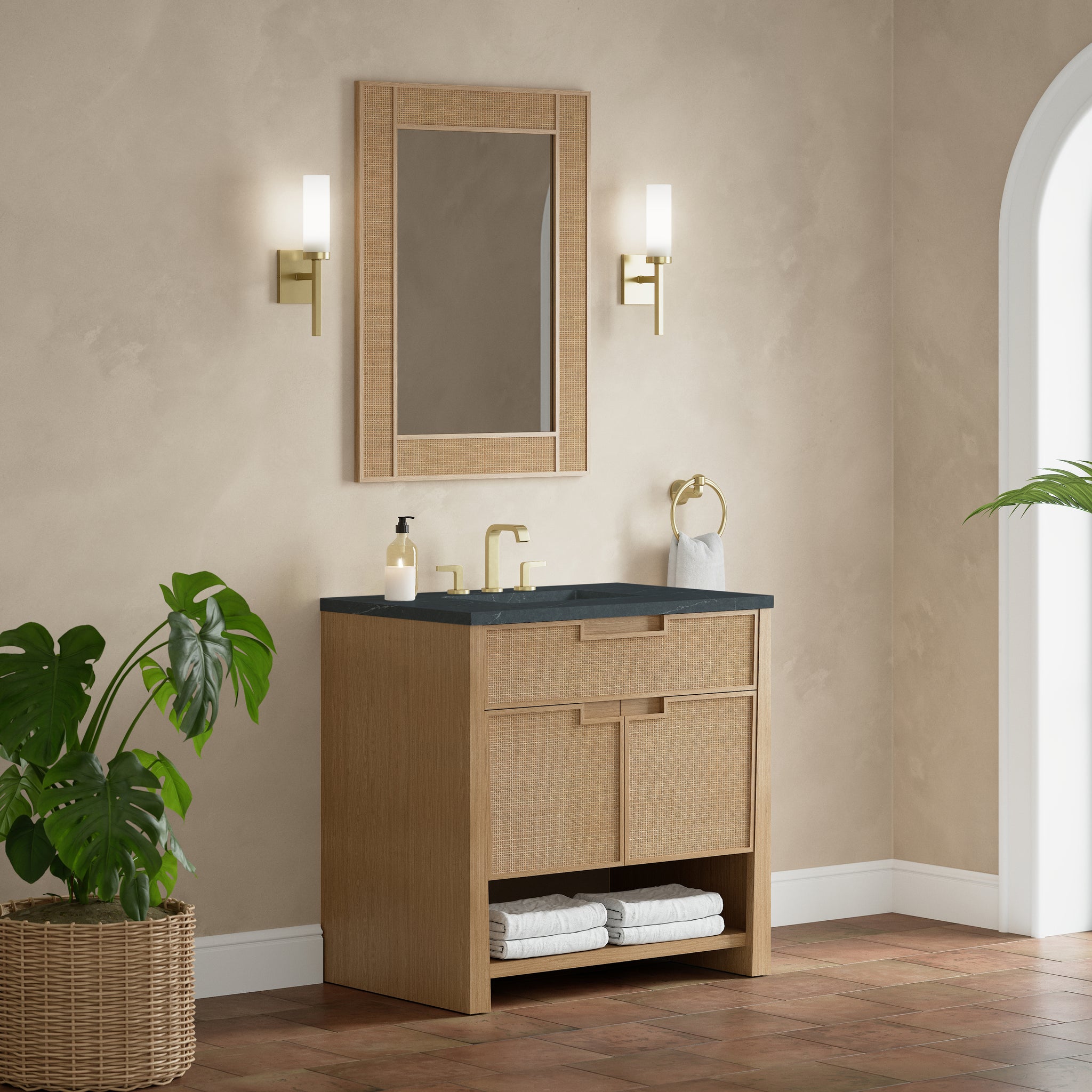 James Martin Solene 36" Single Bathroom Vanity, Seaside Oak, view 33