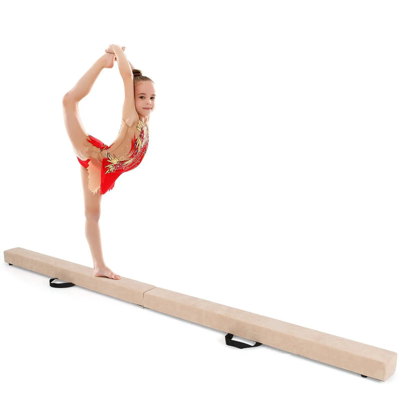 7 Feet Folding Portable Floor Balance Beam with Handles for Gymnasts by DirectDeals