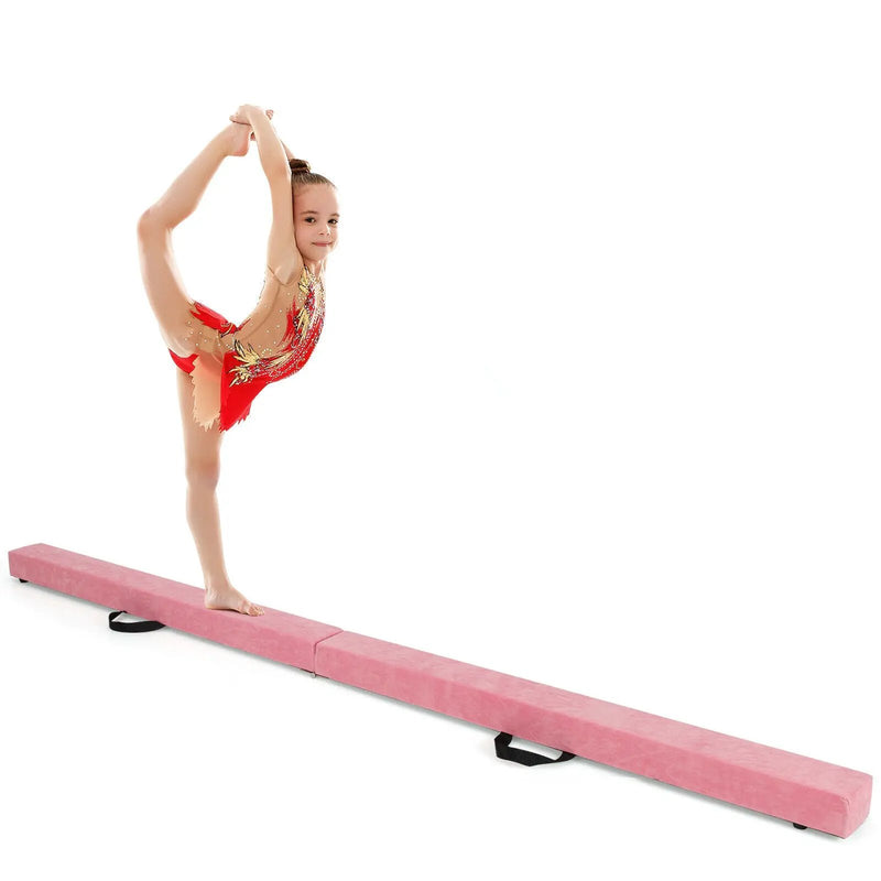 7 Feet Folding Portable Floor Balance Beam with Handles for Gymnasts by DirectDeals