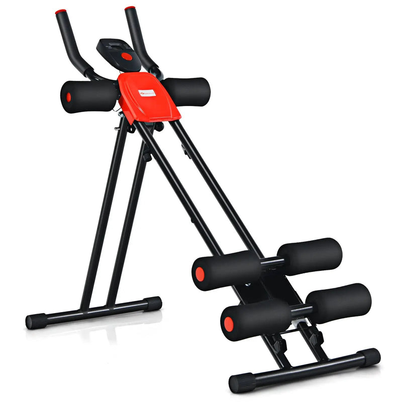 Foldable Adjustable Core Abdominal Trainer with 3 Adjustable Resistance and LCD Display by DirectDeals