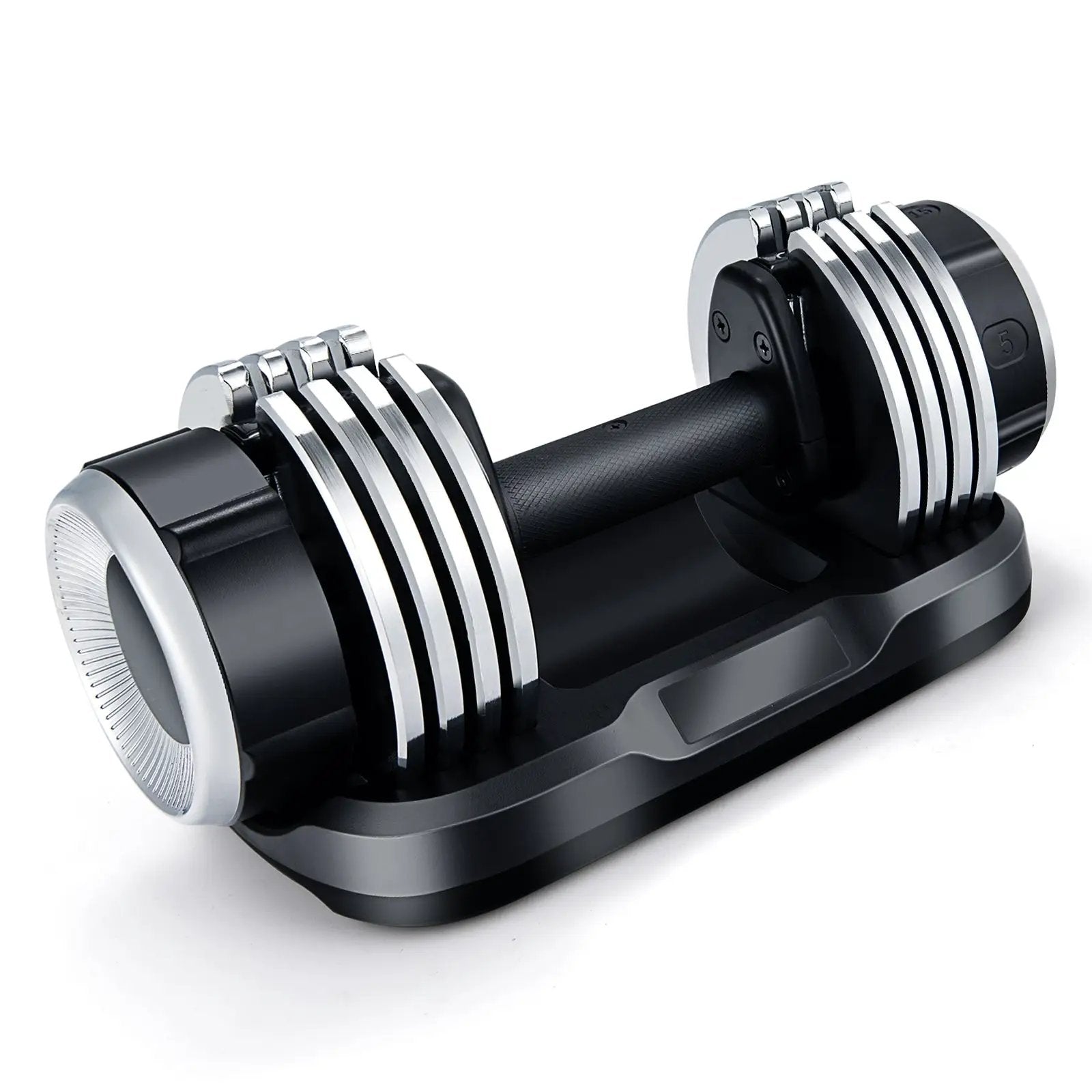 5-in-1 Weight Adjustable Dumbbell with Anti-Slip Fast Adjust Turning Handle by DirectDeals