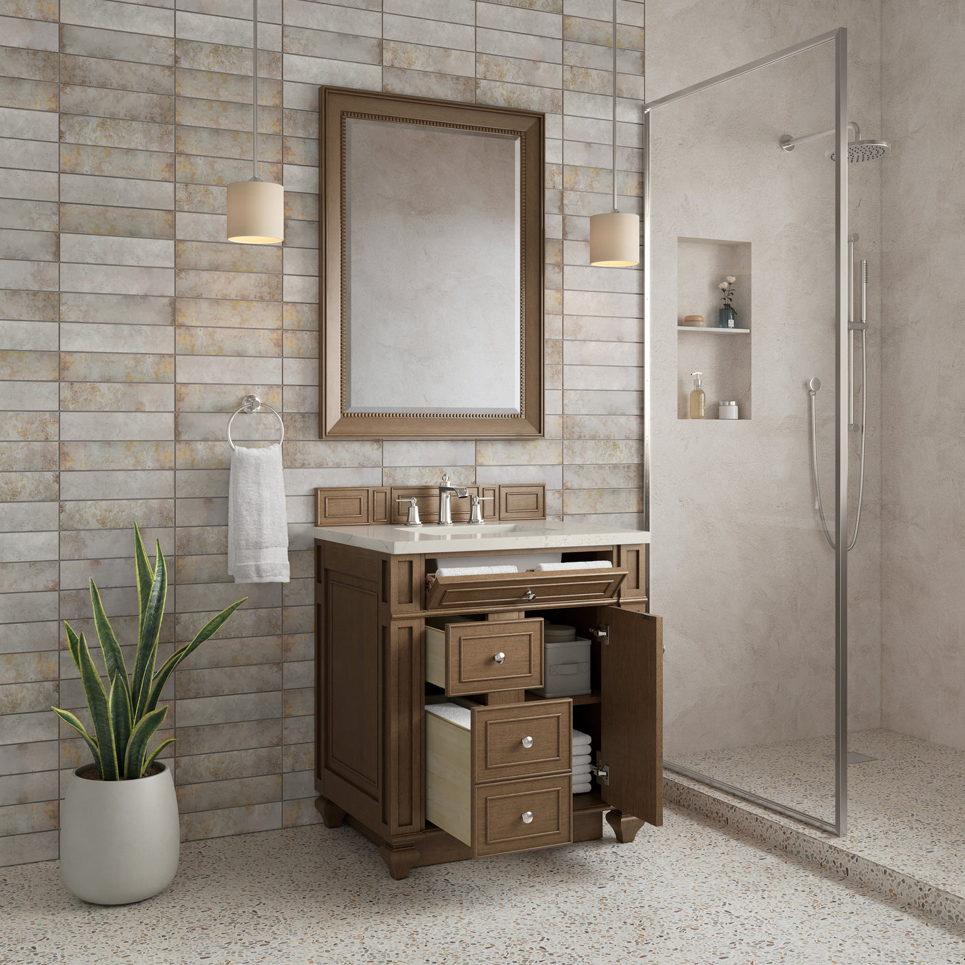 James Martin Bristol 30" Single Bathroom Vanity, Saddle Brown, view 32