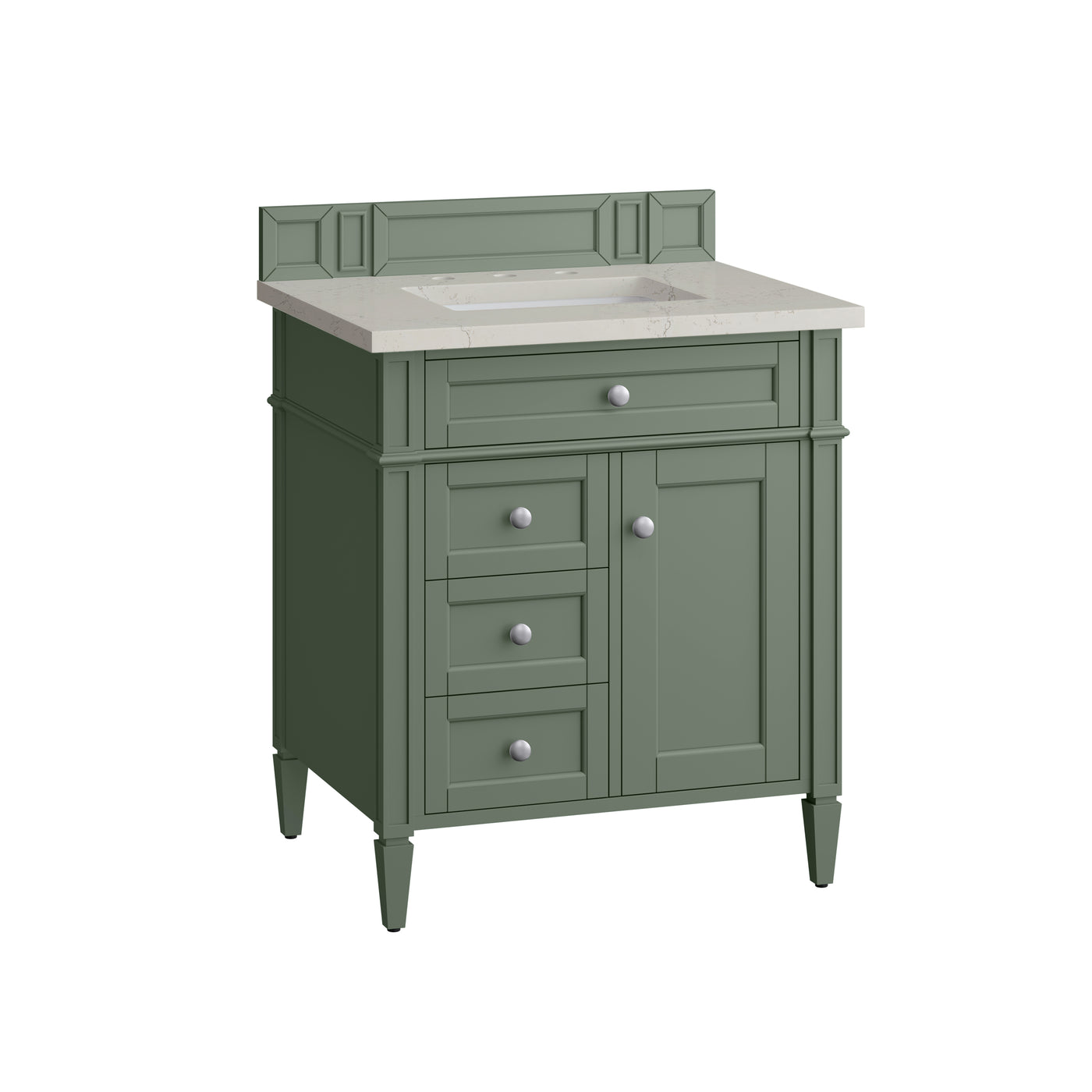 James Martin Brittany 30" Single Bathroom Vanity, Smokey Celadon, view 36