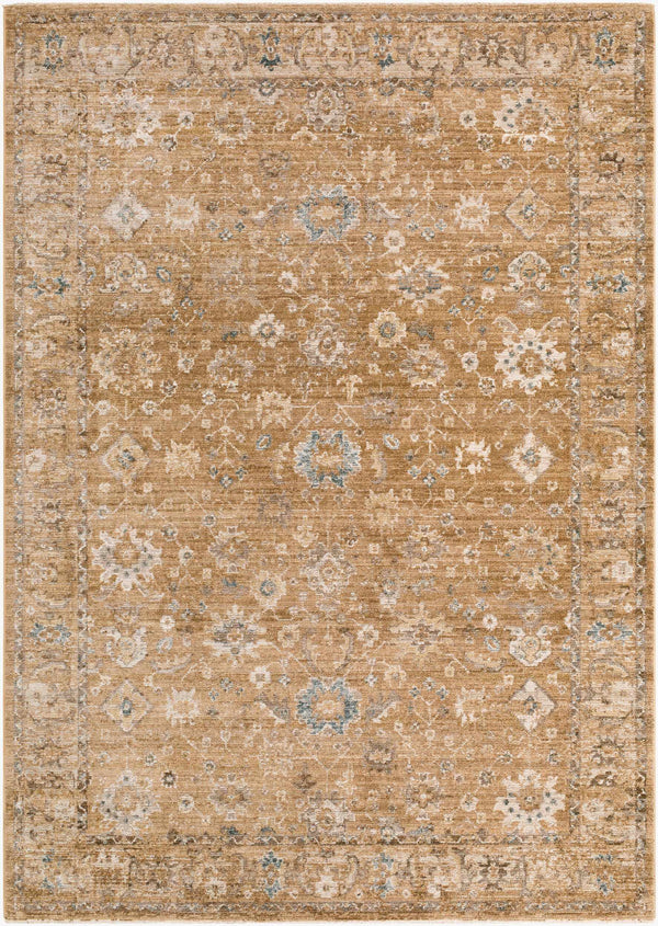Humana Tan Traditional Area Rug