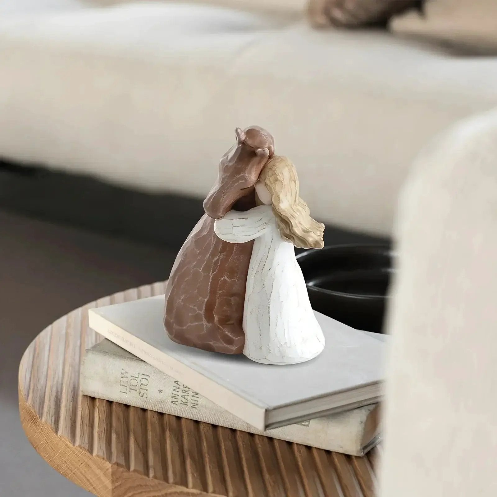 Figurine - Decorative Girl Horse Statue by House Of Avana