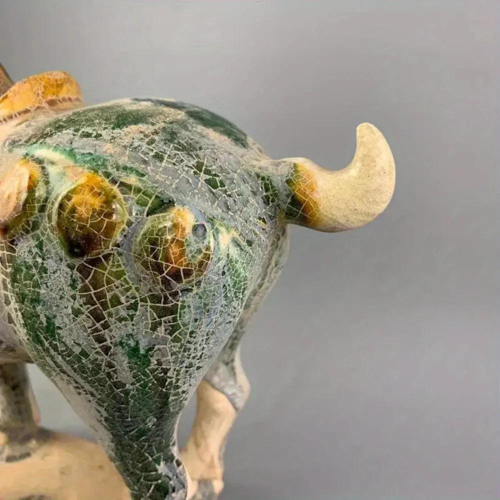 Horse Figurine with Green Crackle Glaze for Your Home Decor by House Of Avana