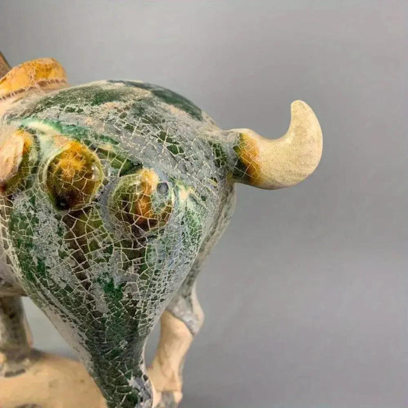 Horse Figurine with Green Crackle Glaze for Your Home Decor by House Of Avana
