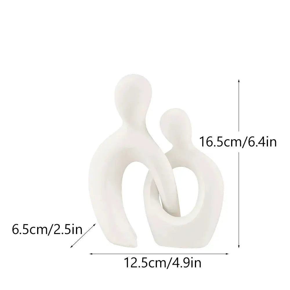Abstract Couple Sculpture Modern Minimalist Love Figurine by House Of Avana