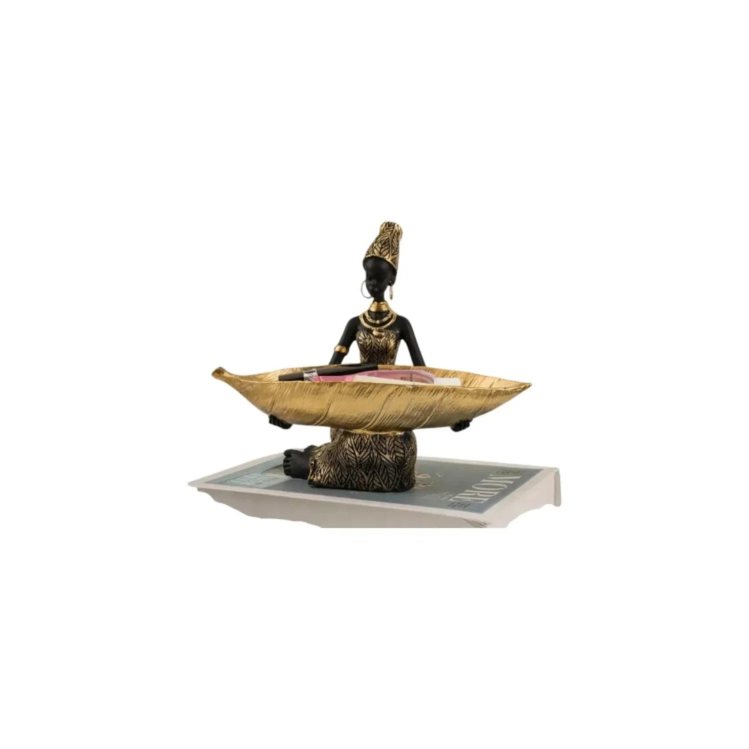 Figurine - Golden African Tray by House Of Avana