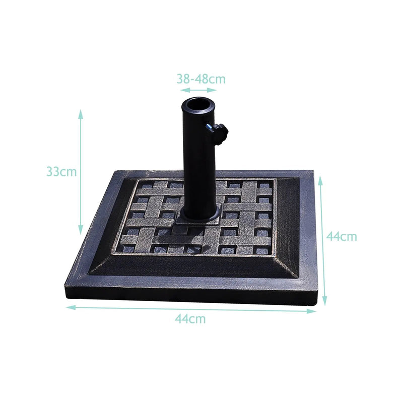 17.5 Inch Heavy Duty Square Umbrella Base Stand of 30 lbs for Outdoor by DirectDeals