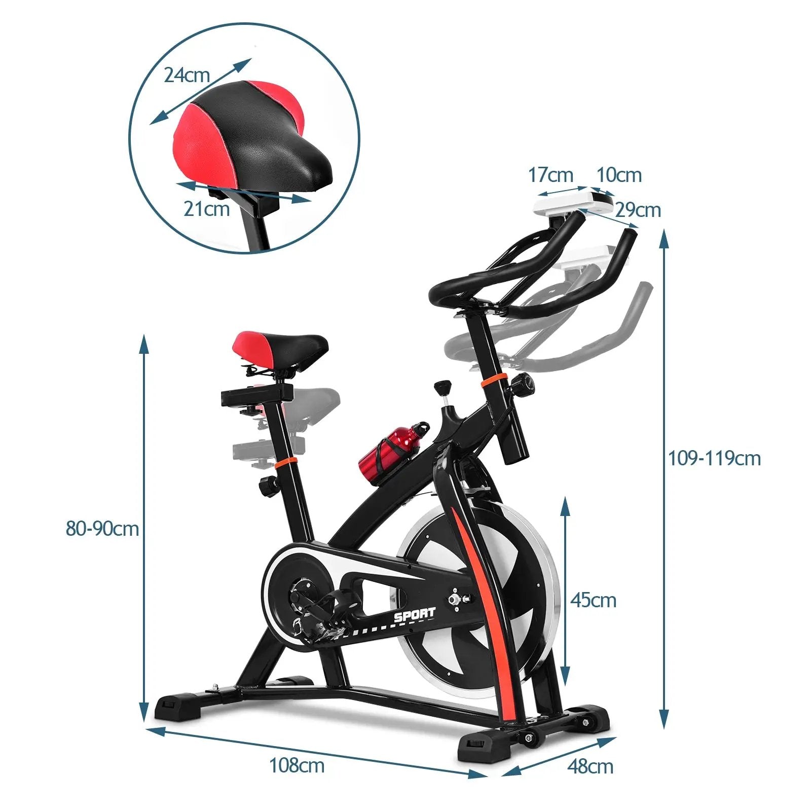 Household Adjustable Indoor Exercise Cycling Bike Trainer with Electronic Meter by DirectDeals