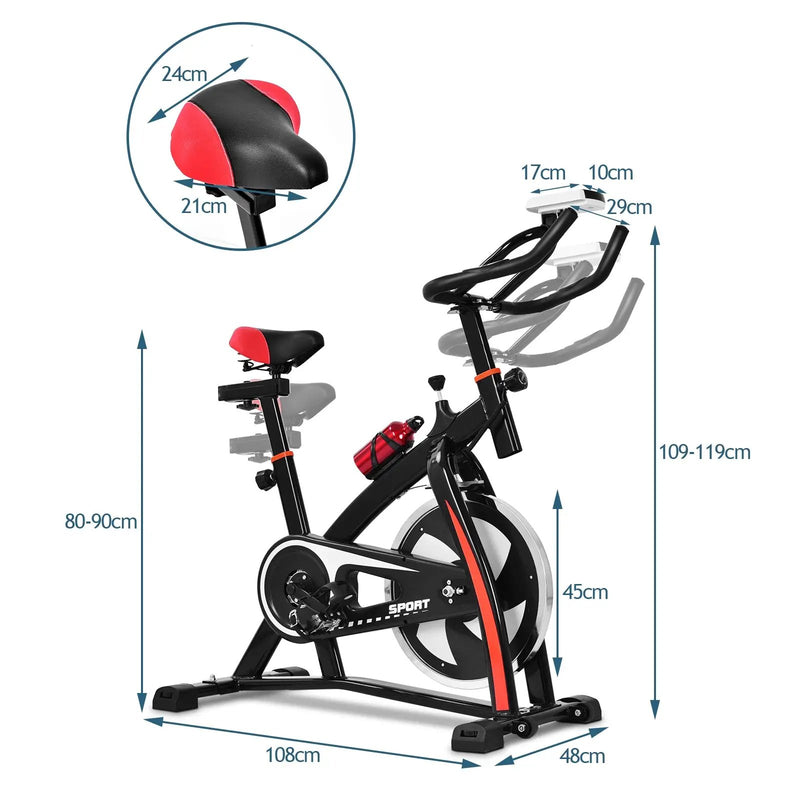 Household Adjustable Indoor Exercise Cycling Bike Trainer with Electronic Meter by DirectDeals