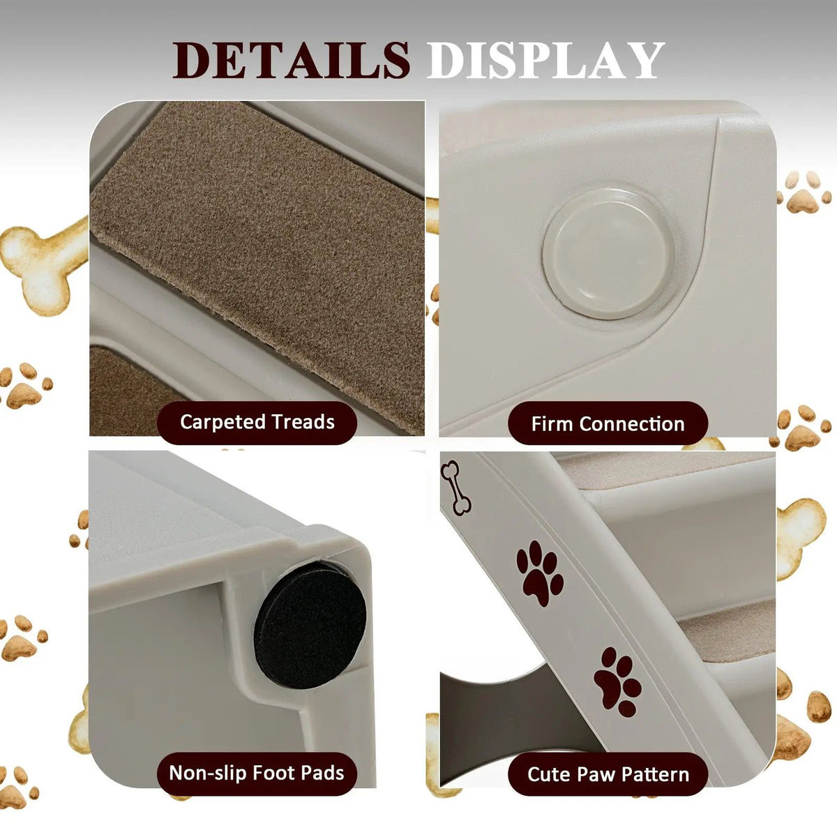 Collapsible Plastic Pet Stairs 4 Step Ladder for Small Dog and Cats, photo 24 of 24