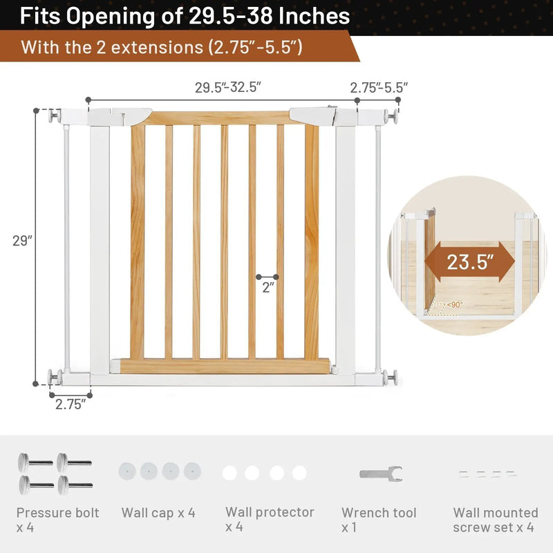 Extendable Safety Gate for Baby and Pet by DirectDeals