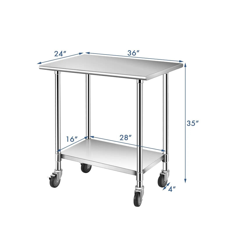 Stainless Steel Commercial Kitchen Prep and Work Table by DirectDeals