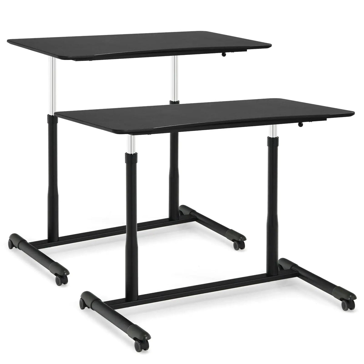 Height Adjustable Computer Desk Sit to Stand Rolling, photo 3 of 11