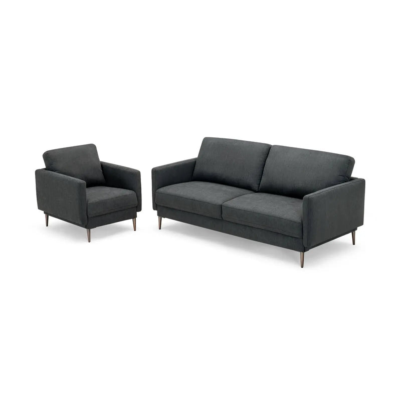 Modern Loveseat with Comfy Backrest Cushions by DirectDeals