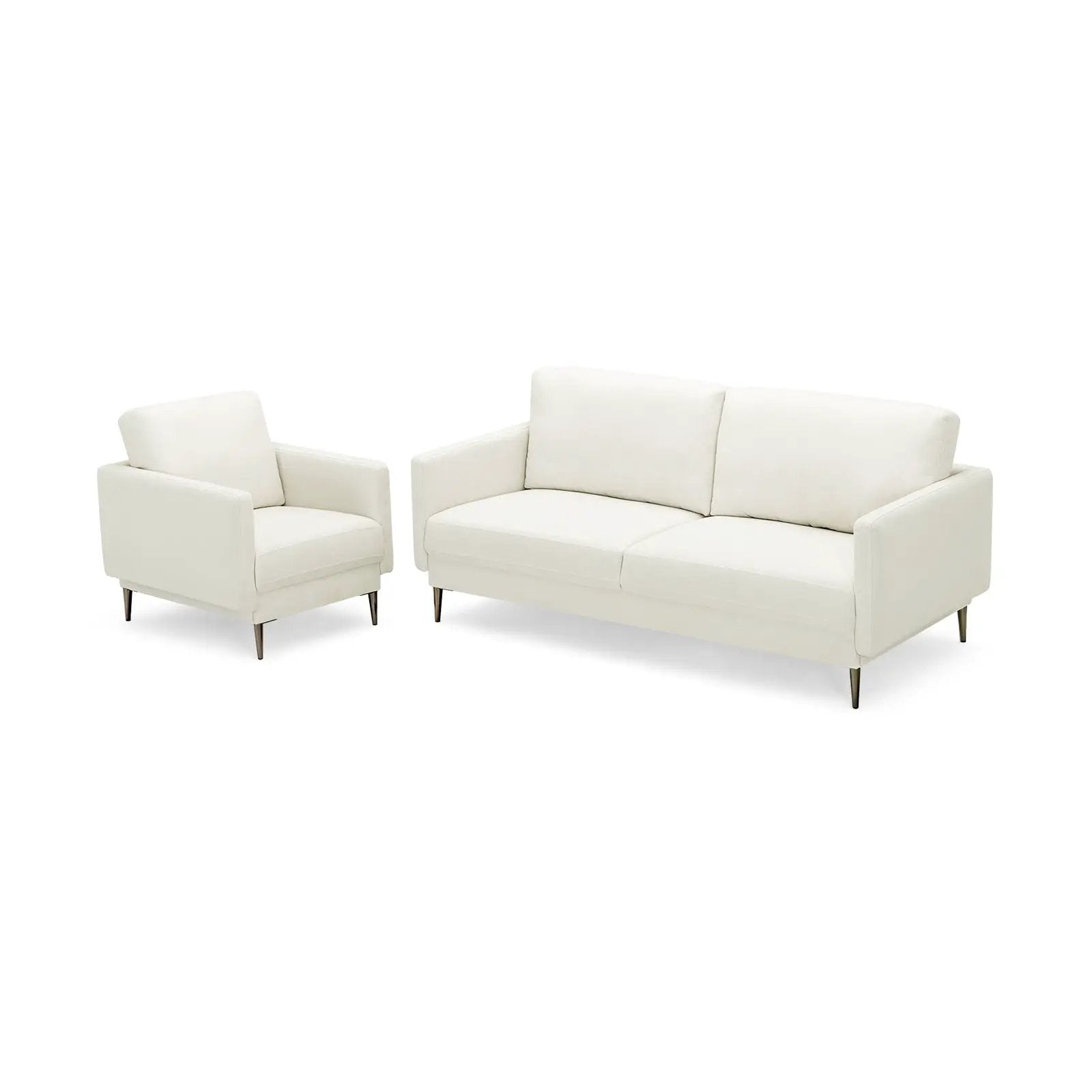 Modern Loveseat with Comfy Backrest Cushions by DirectDeals