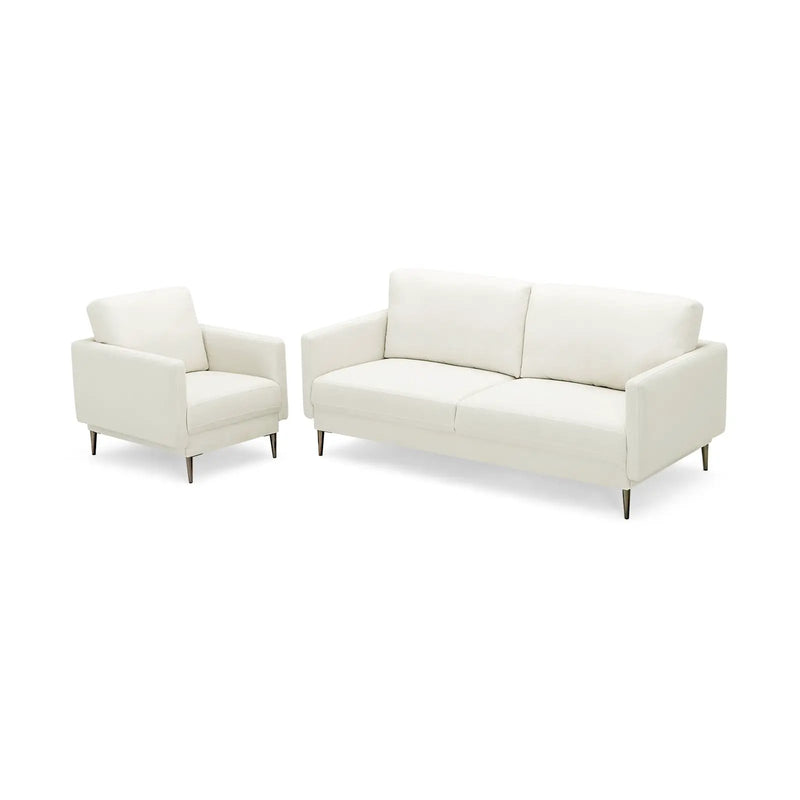 Modern Loveseat with Comfy Backrest Cushions by DirectDeals