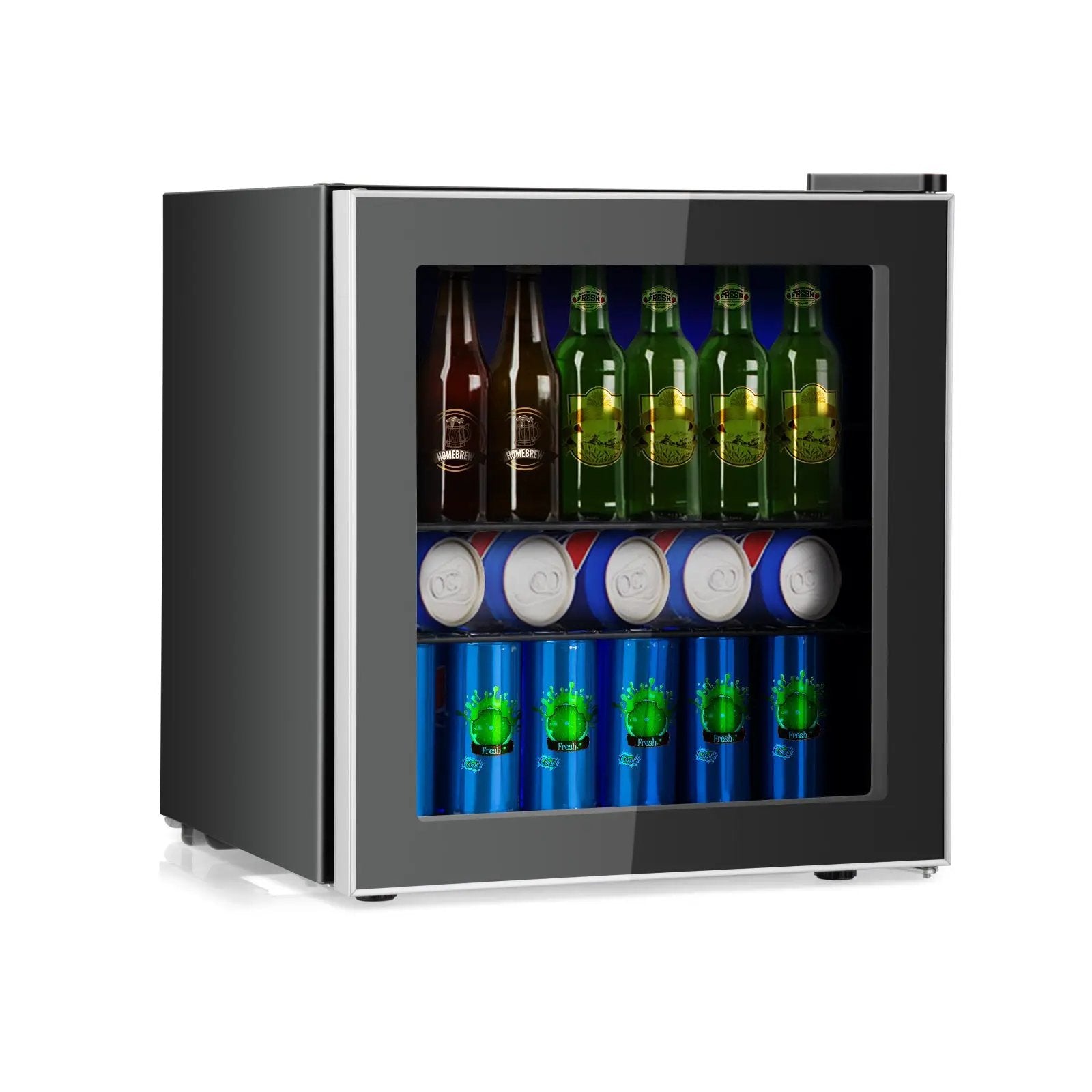 60 Can Beverage Mini Refrigerator with Glass Door by DirectDeals