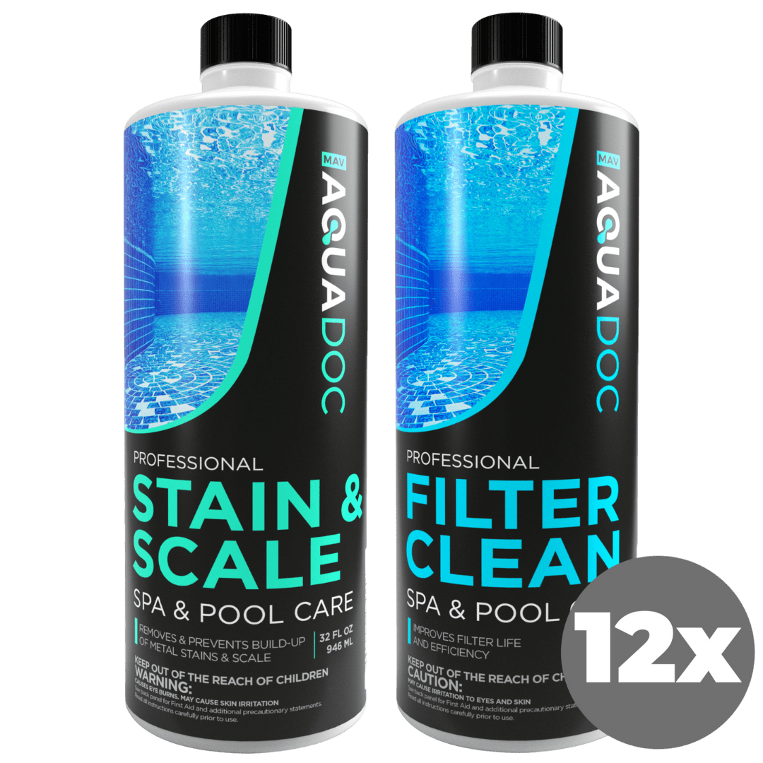 Spa Filter Clean & Stain and Scale Combo by AquaDoc