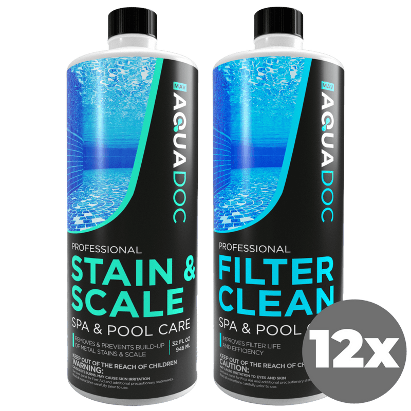 Spa Filter Clean & Stain and Scale Combo by AquaDoc