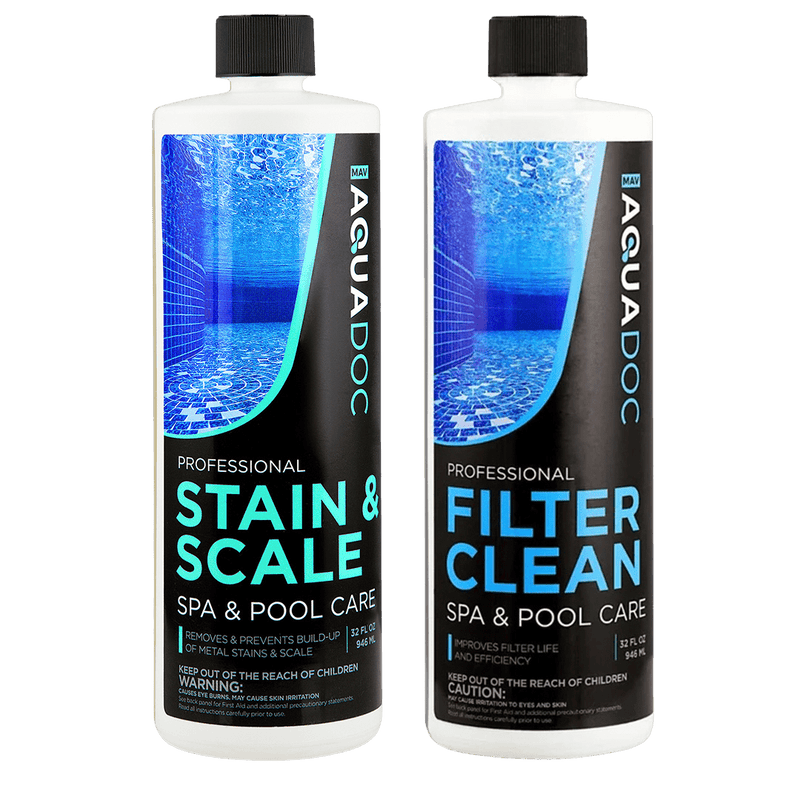 Spa Filter Clean & Stain and Scale Combo by AquaDoc