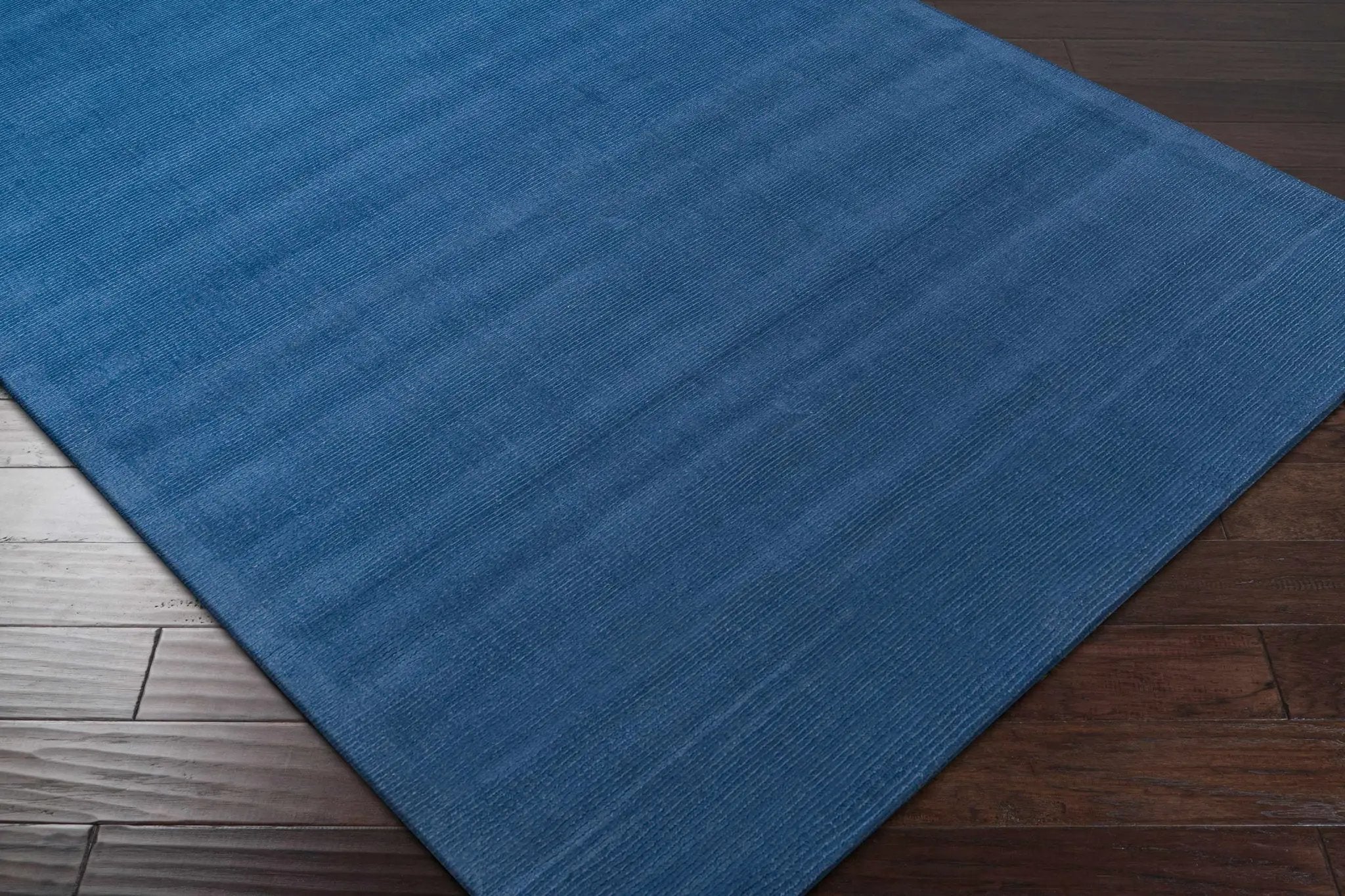 Brockton Solid Blue Wool Rug by Boutique Rugs