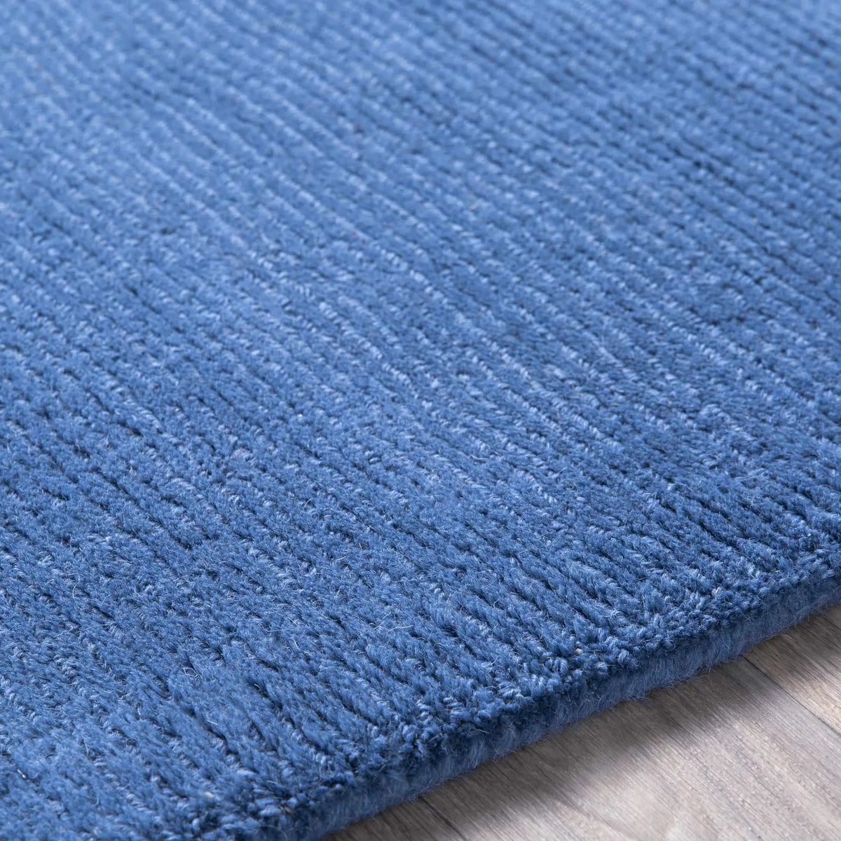 Brockton Solid Blue Wool Rug, photo 9 of 14