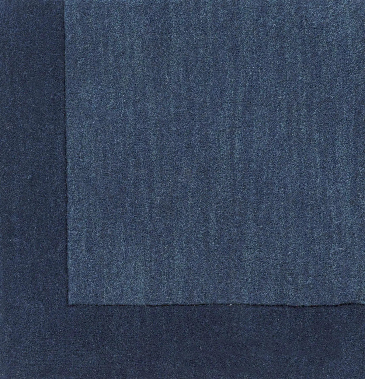 Bordered Solid Ink Blue Wool Rug, photo 9 of 18