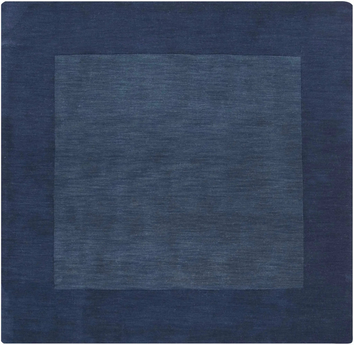 Bordered Solid Ink Blue Wool Rug, photo 11 of 18