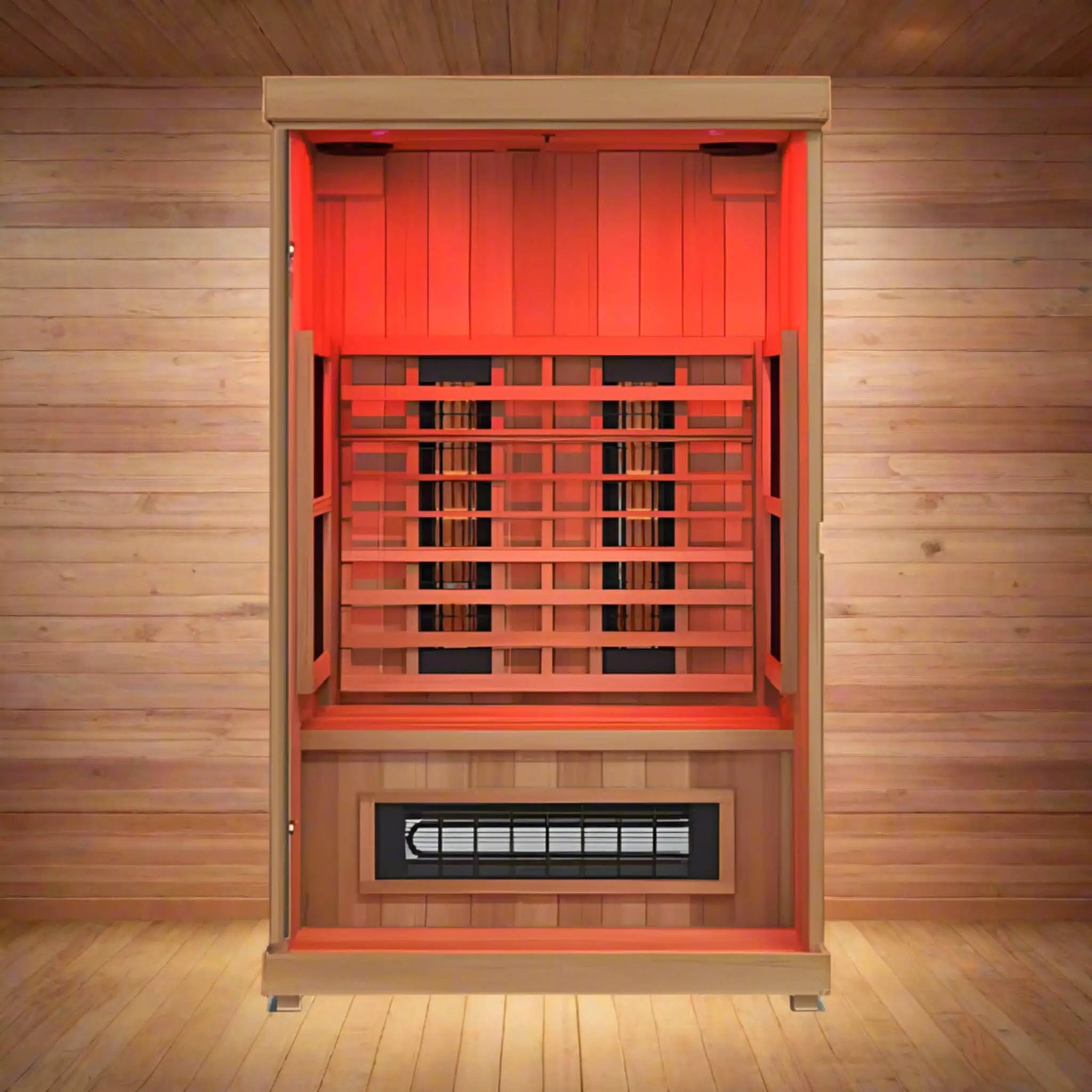 Finnmark FD-2 Full-Spectrum 2-Person Home Infrared Sauna With Built-In LCD Touchscreen Controller [FD-KN002] (SAK94731) by SAKSBY WHOLESALE