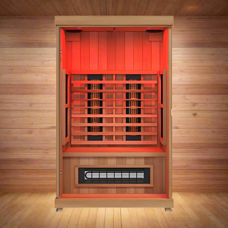 Finnmark FD-2 Full-Spectrum 2-Person Home Infrared Sauna With Built-In LCD Touchscreen Controller [FD-KN002] (SAK94731) by SAKSBY WHOLESALE