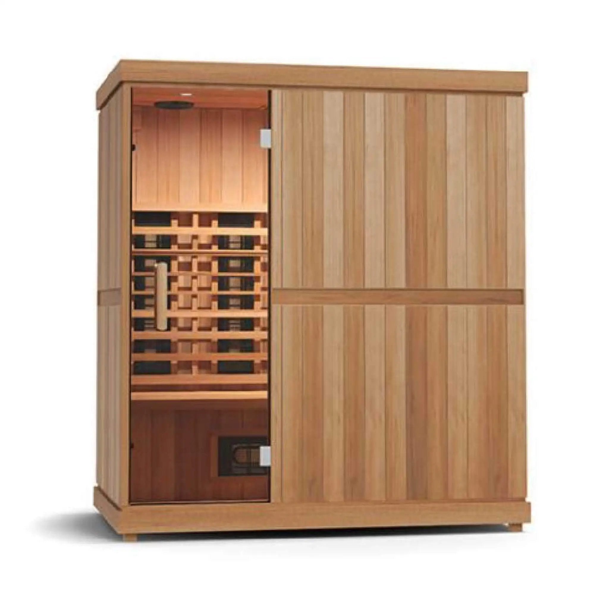 Finnmark FD-3 Full Spectrum 4-Person Capacity Home Infrared Sauna With Adjustable Sauna Feet [FD-KN003] (SAK52689) by SAKSBY WHOLESALE