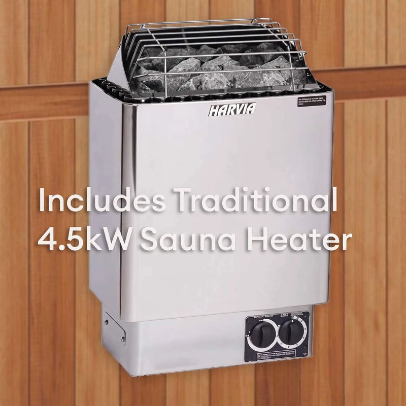 Finnmark FD-5 Trinity XL 4-Person Home Infrared & Steam Sauna Combo [FD-KN005] (SAK37258) by SAKSBY WHOLESALE