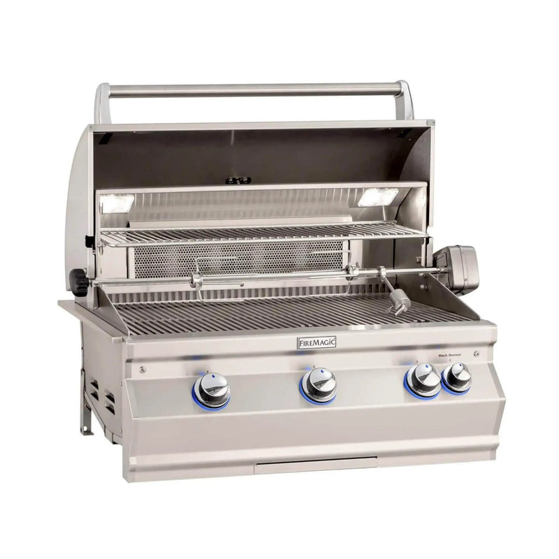 Fire Magic Aurora 30-Inch Multi-User Built-In Grill With Analog Thermometer & Rotisserie Kit [A540I-8EAN/P] (SAK14578) by SAKSBY WHOLESALE