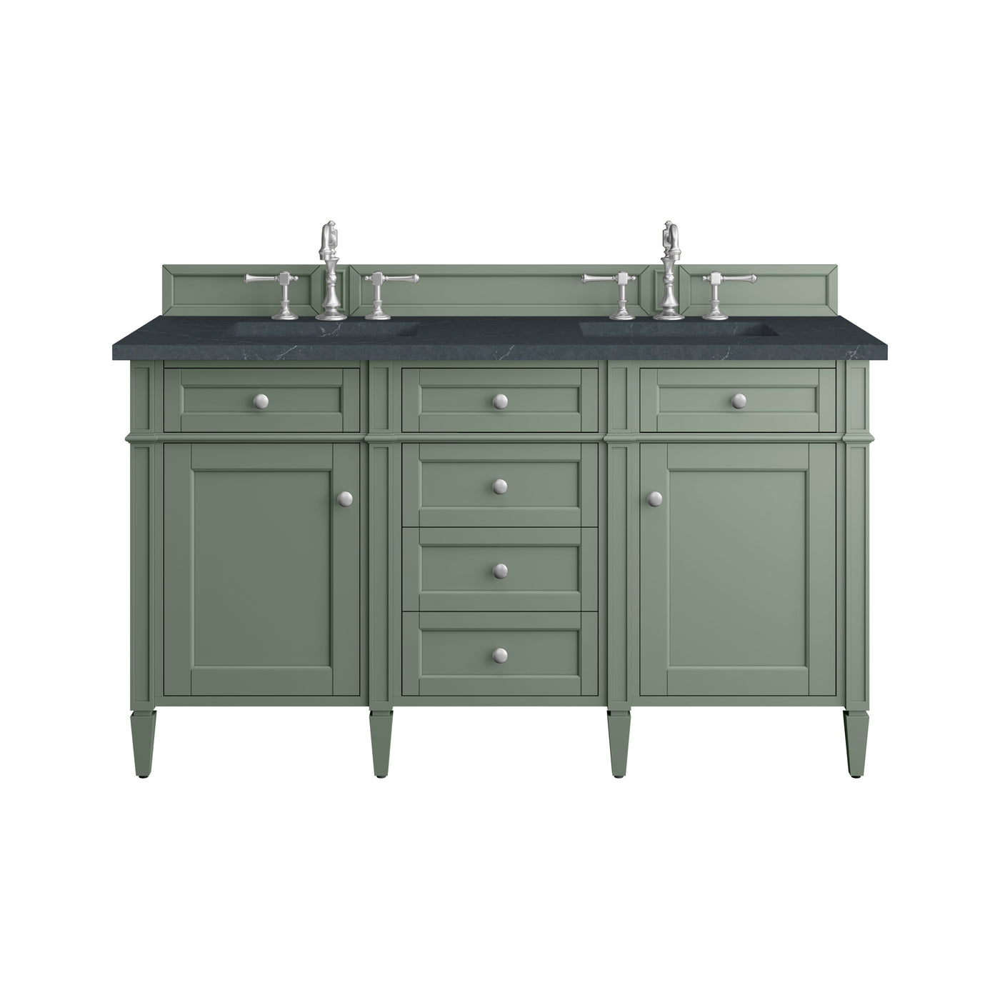 James Martin Brittany 60" Double Bathroom Vanity, Smokey Celadon, view 35