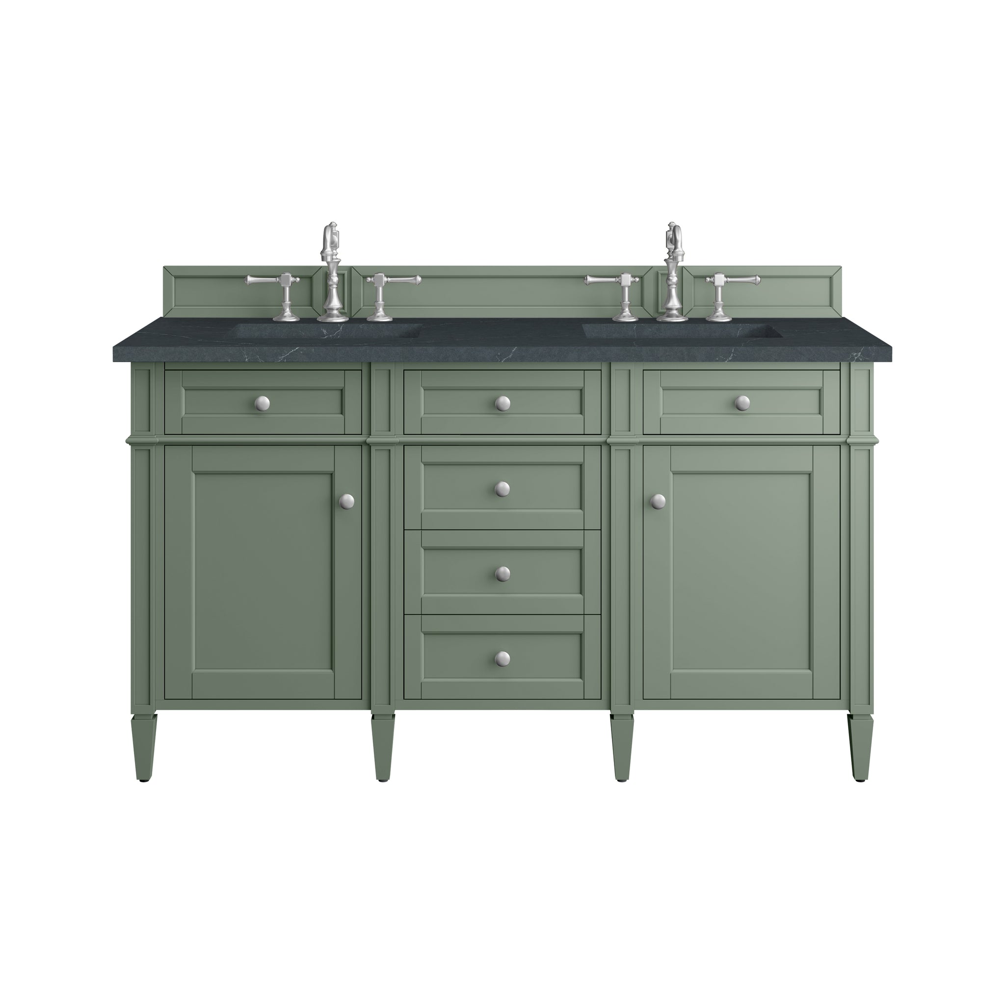 James Martin Brittany 60" Double Bathroom Vanity, Smokey Celadon, view 35