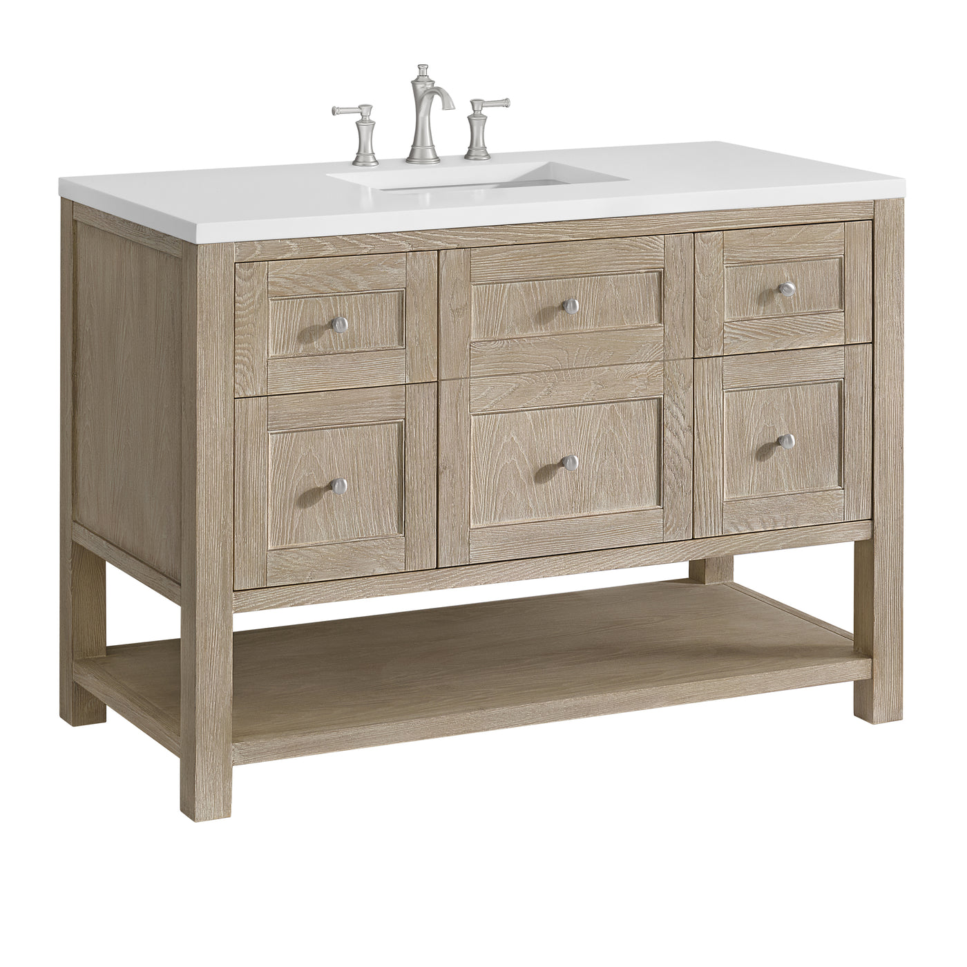 James Martin Breckenridge 48" Single Bathroom Vanity, Whitewashed Oak, view 36