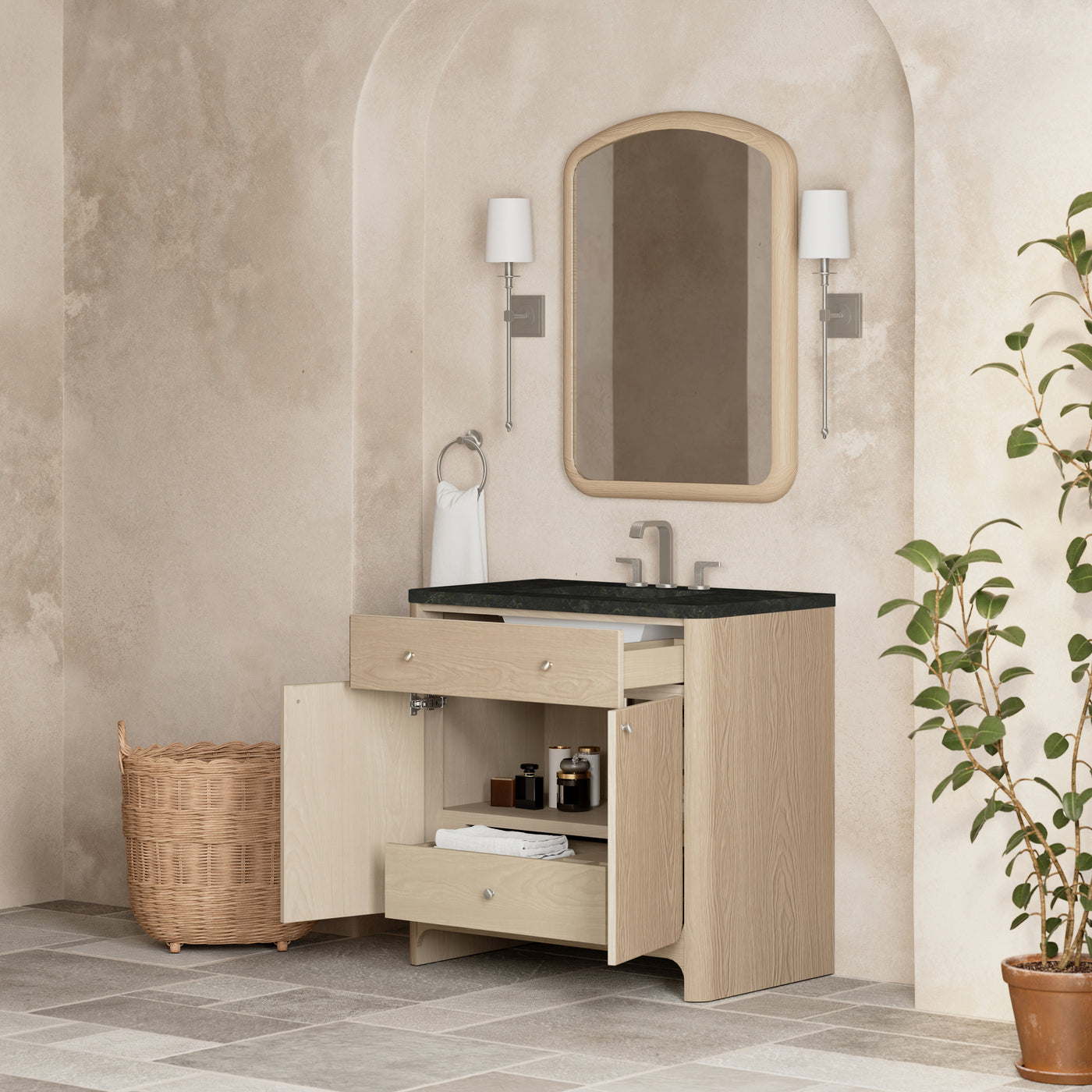 James Martin Gracyn 36" Single Bathroom Vanity, Coastal Driftwood, view 35
