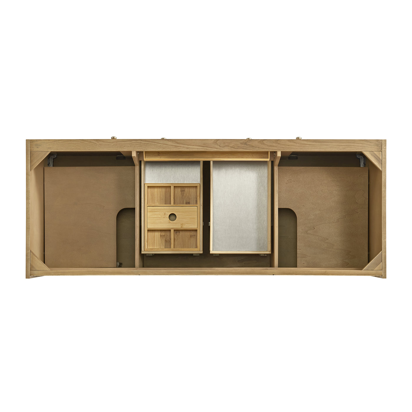 James Martin Laurent 60" Dual Mount Double Bathroom Vanity, Light Natural Oak, view 20