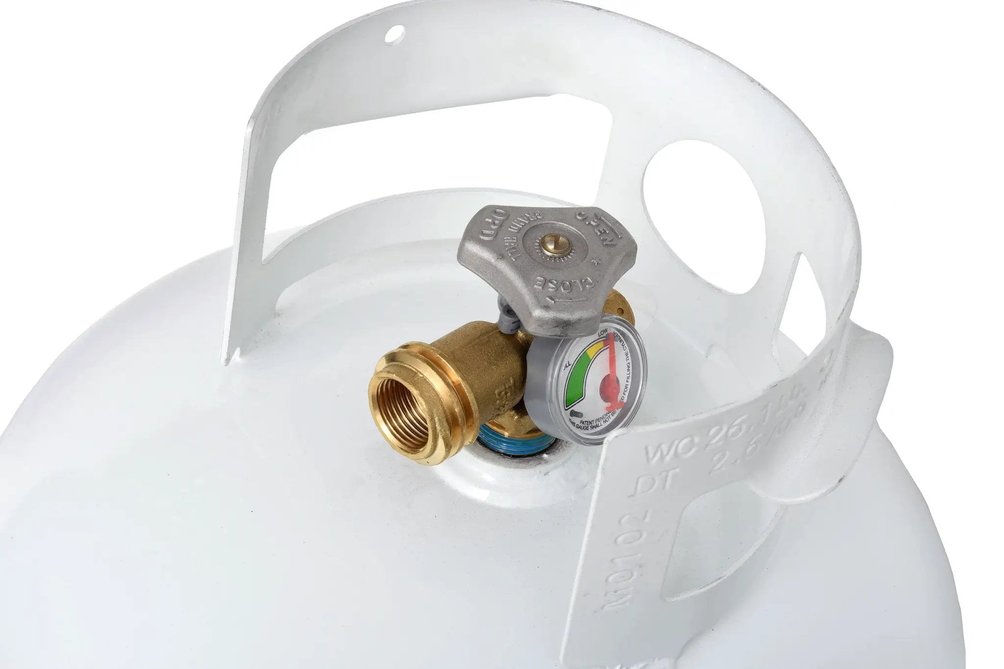 Flame King 11lb Propane Tank Cylinder Squatty with Gauge and Type 1 OPD Valve by Flame King Products
