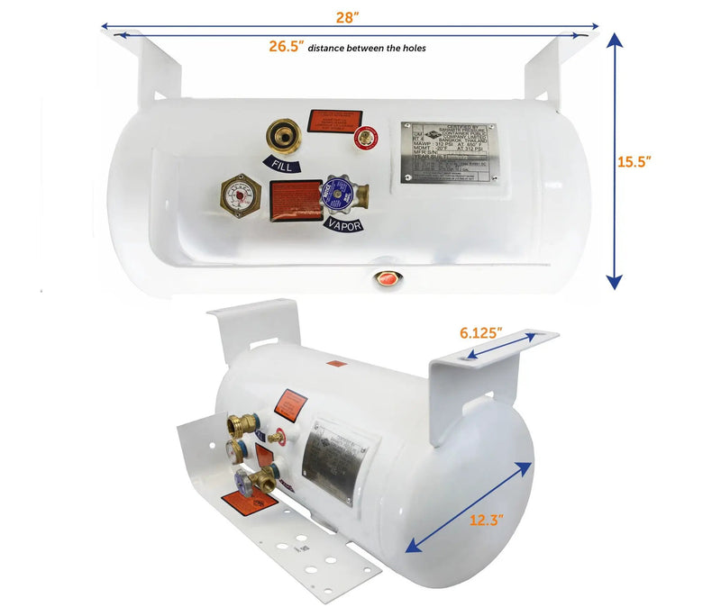 Flame King 12.2 Gal ASME RV Trailer Propane Cylinder Tank by Flame King Products