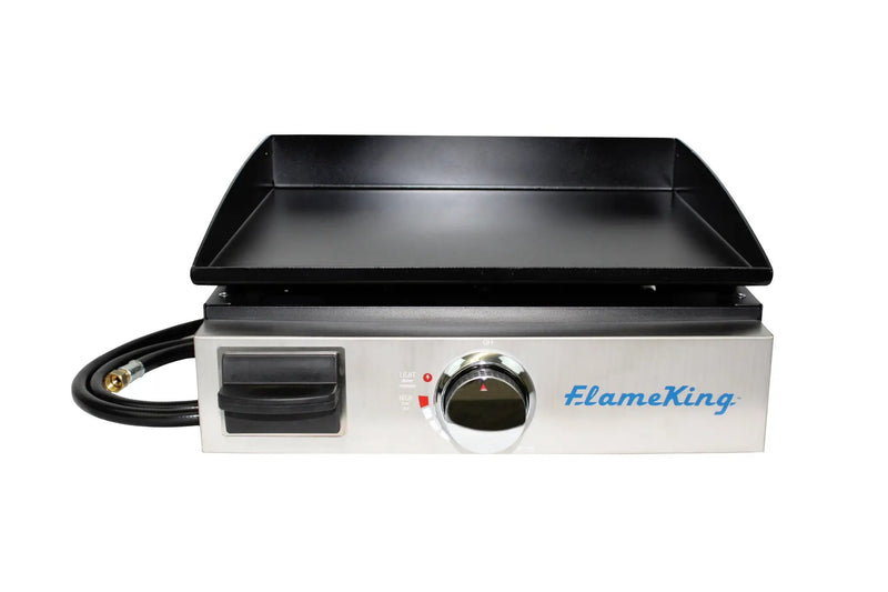 Flame King 17 inch LP Griddle with Small Regulator for RV pullout by Flame King Products