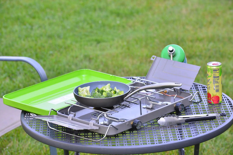 Flame King 2 Burner Portable Propane Gas Camping Stove Grill by Flame King Products
